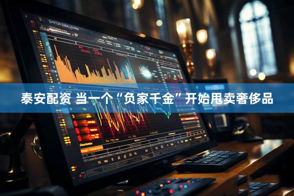 泰安配资 当一个“负家千金”开始甩卖奢侈品