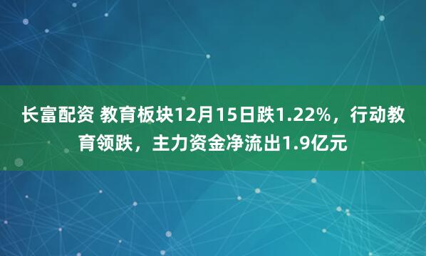 长富配资 教育板块12月15日跌1.22%，行动教育领跌，主力资金净流出1.9亿元